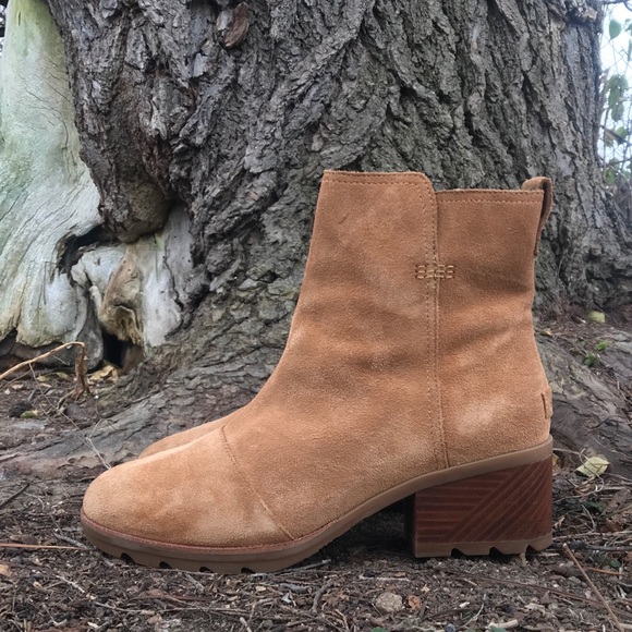 Sorel Suede Cate Heel Bootie Size 10 - Picture 6 of 9